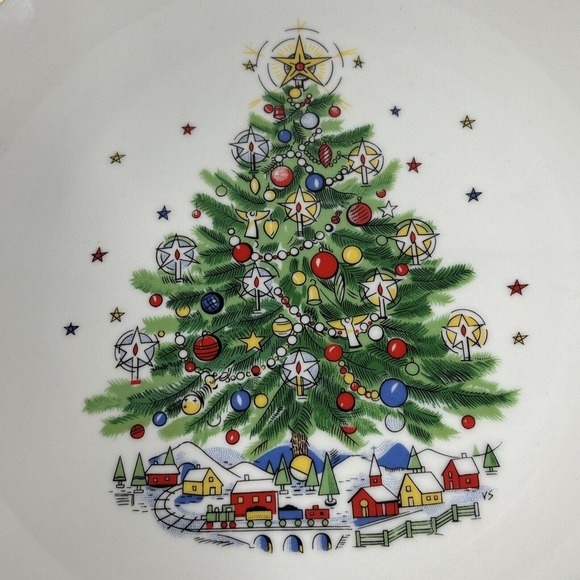 Christmas Eve by The Salem Collection pedestal cake plate - Picture 3 of 8